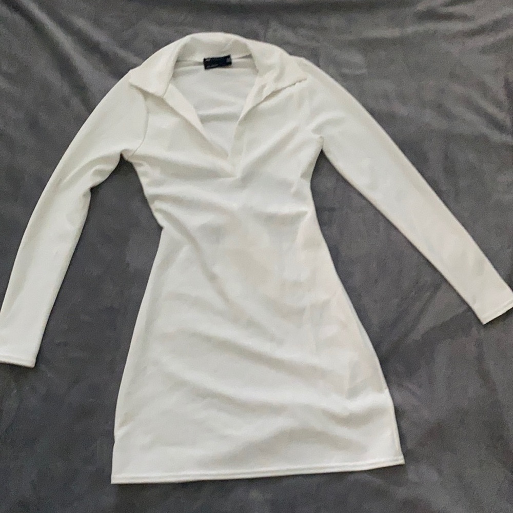 Asos White long sleeve dress